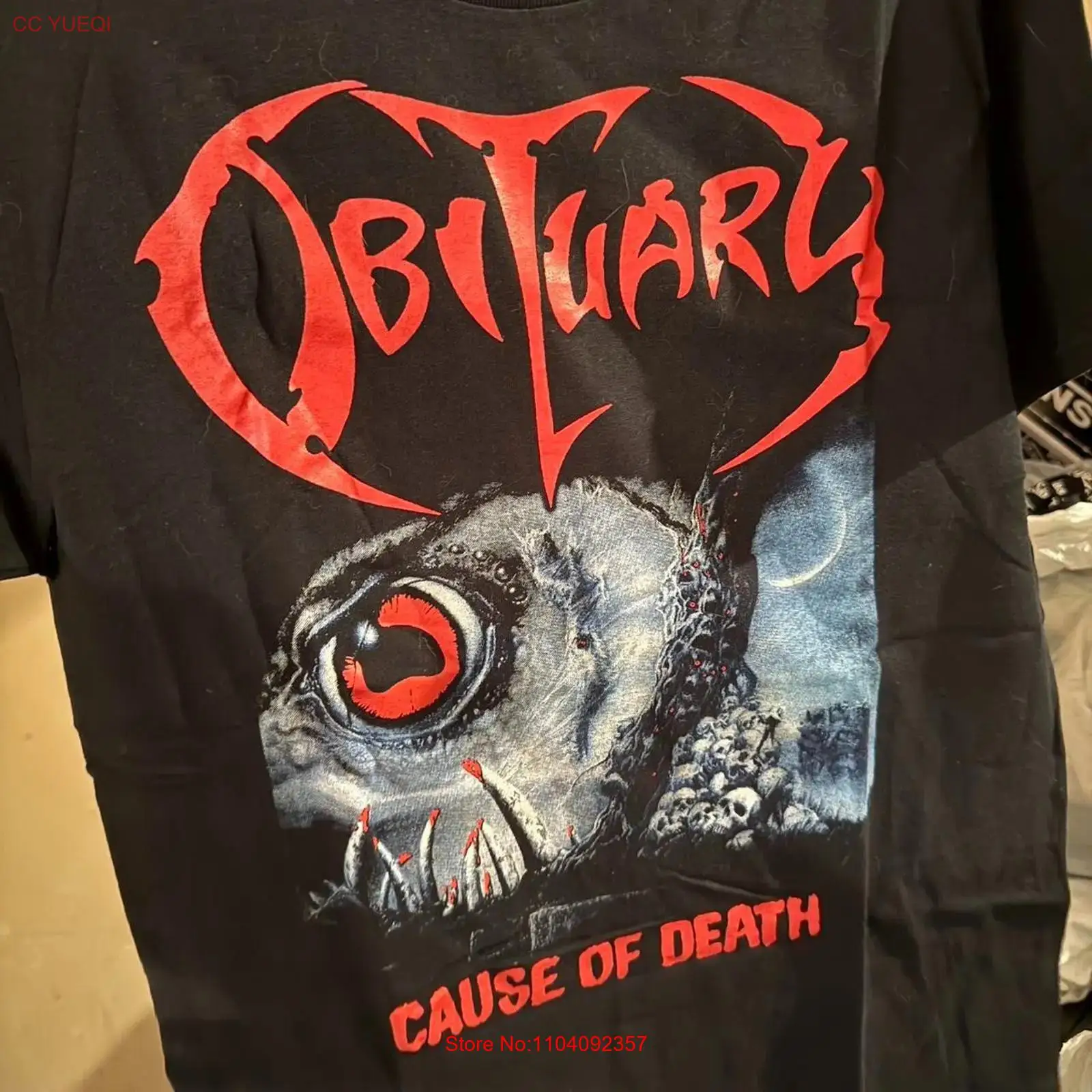 Vintage Fashion Obituaries - Obituary metal rock band tour shirt