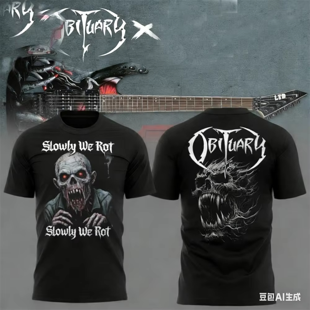 New Hot Vintage Rock Obituary  - Vintage Fashion Obituaries avis et prix