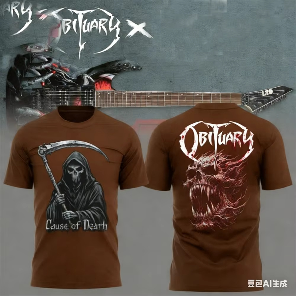 New Hot Vintage Rock Obituary  - Vintage Fashion Obituaries avis et prix