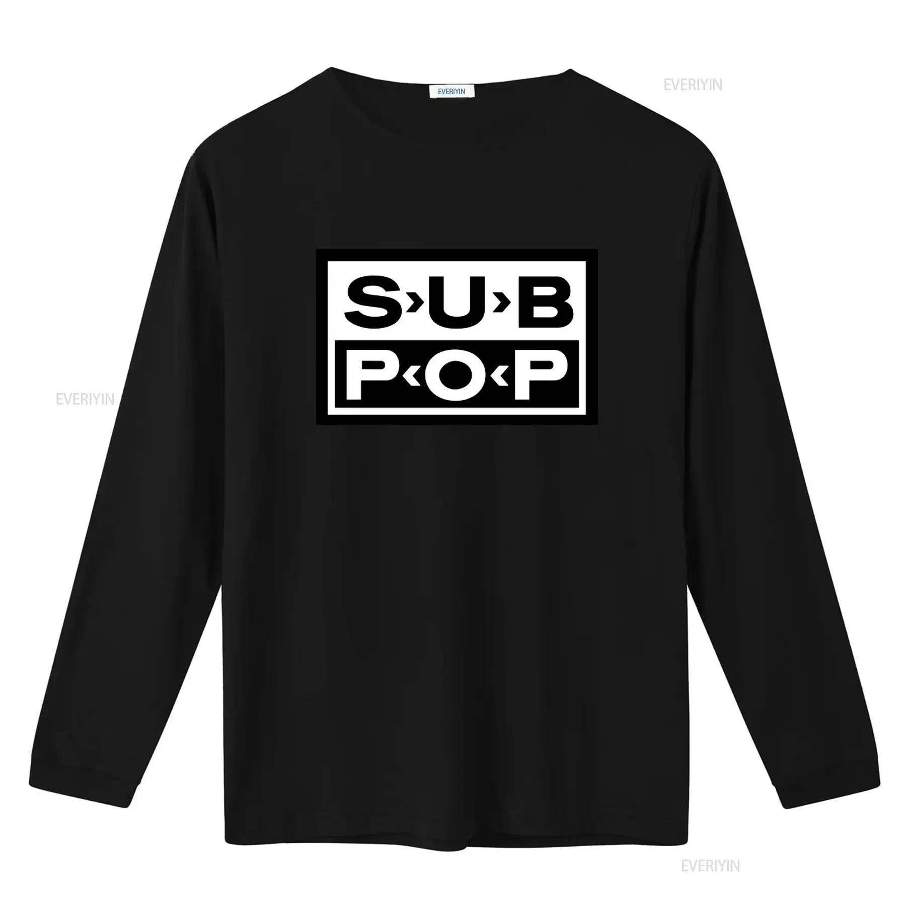 Sub Pop Logo T Shirt Black wit - Vintage Fashion Logos avis et prix