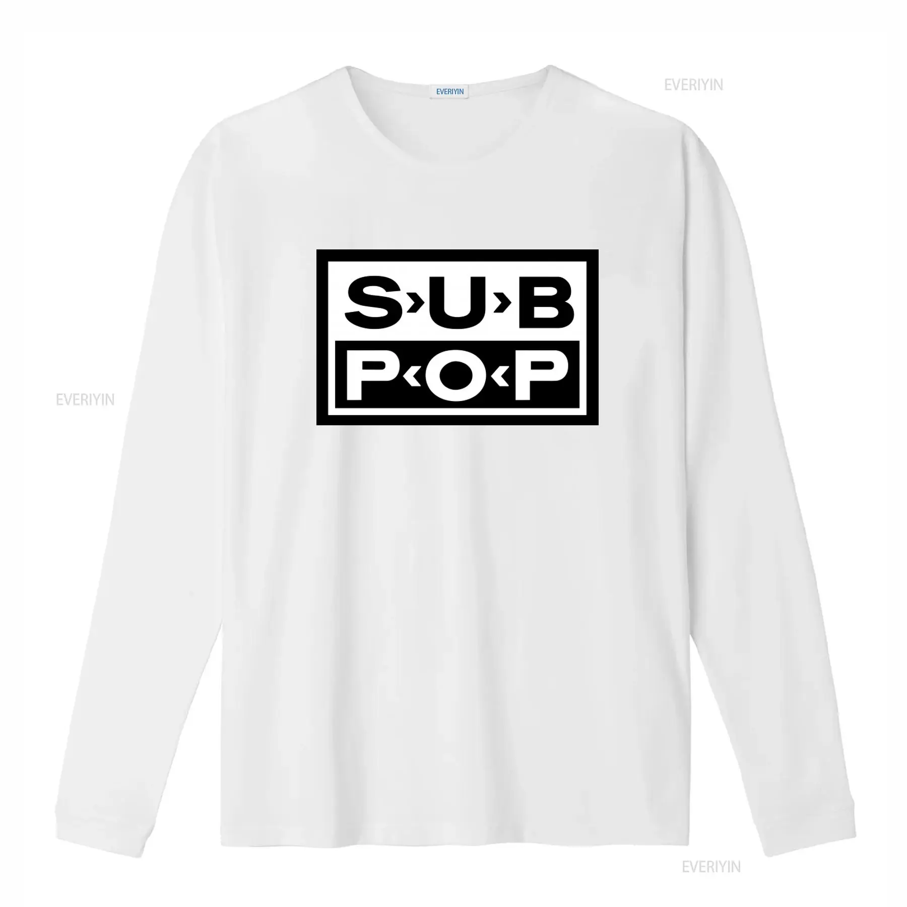 Sub Pop Logo T Shirt Black wit - Vintage Fashion Logos avis et prix