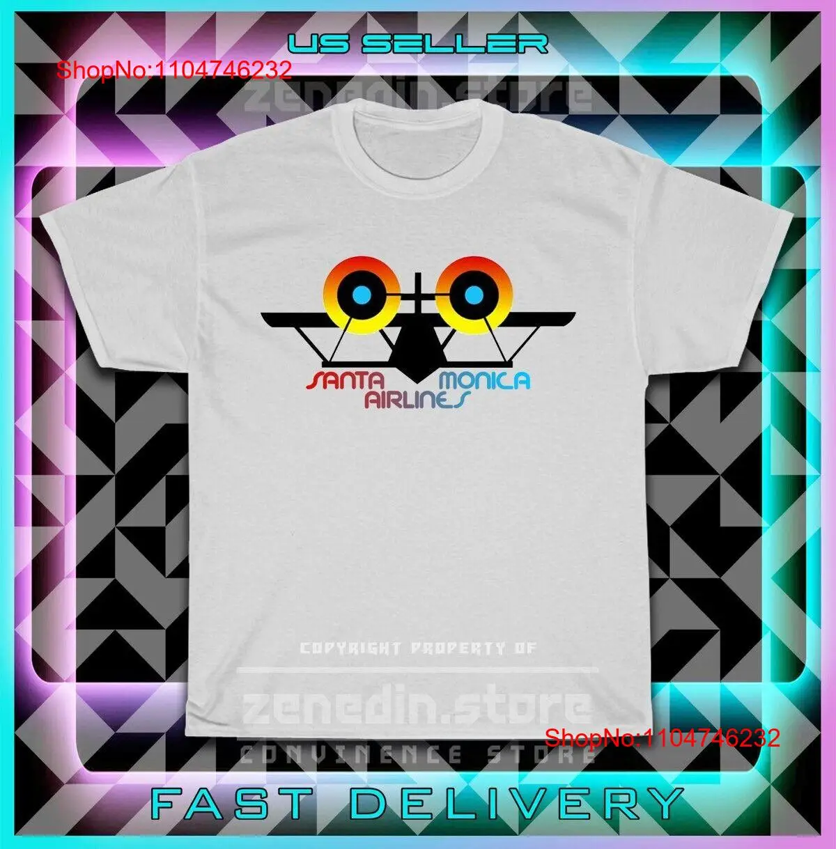 New Hot Santa Monica Airline L - Vintage Fashion Logos avis et prix