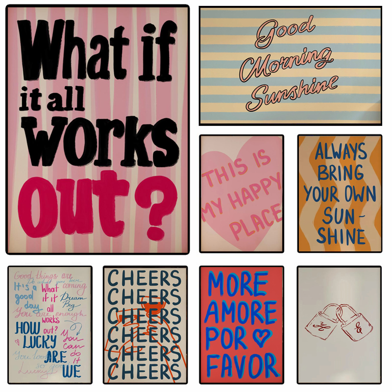 Self Love Uplifting Motto Coll - Vintage Fashion Prints For Wall avis et prix
