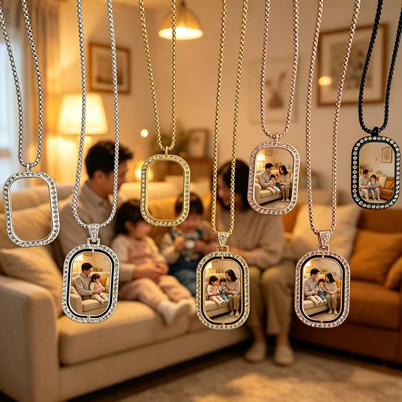 Personalized Custom Rectangula - Vintage Fashion Necklace avis et prix