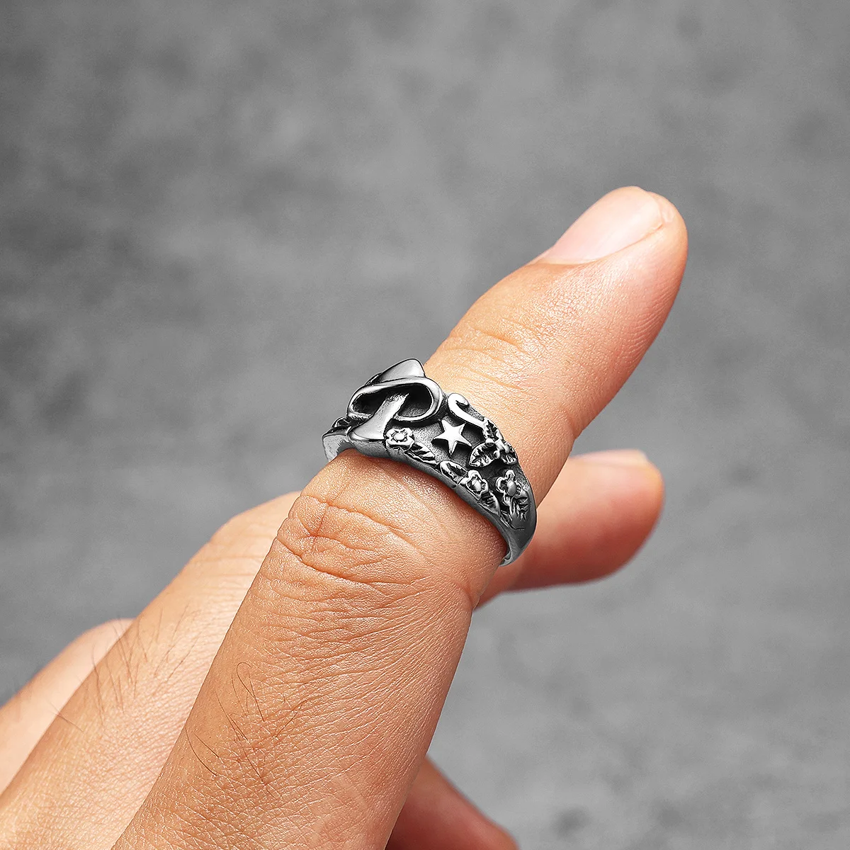 Mushroom Star Men Rings Stainl - Vintage Fashion Newtown avis et prix