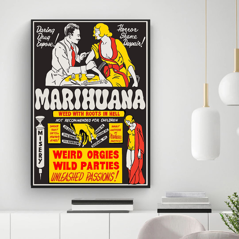 Vintage Style Reefer Madness P - Vintage Fashion Prints For Wall avis et prix