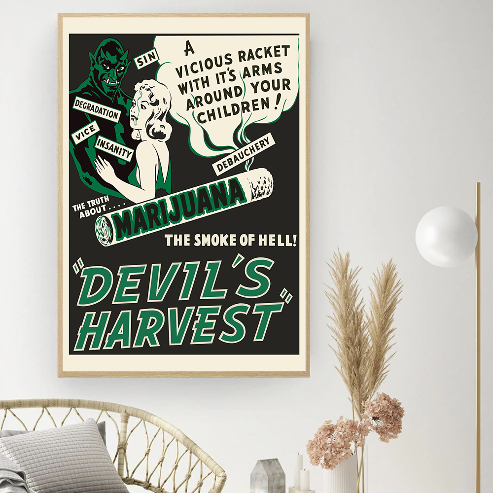 Vintage Style Reefer Madness P - Vintage Fashion Prints For Wall avis et prix