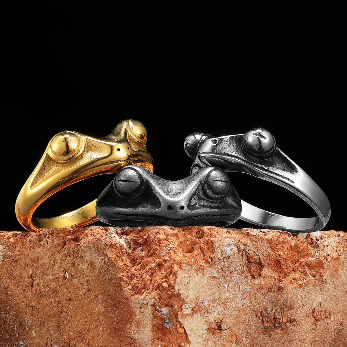 Frog Prince Men Rings Stainles - Vintage Fashion Newtown avis et prix