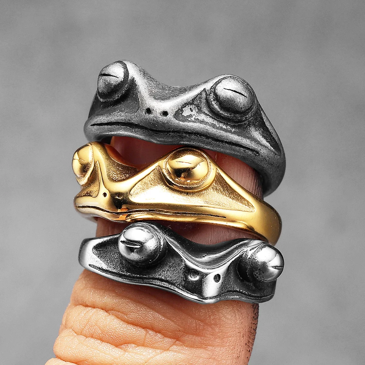 Frog Prince Men Rings Stainles - Vintage Fashion Newtown avis et prix