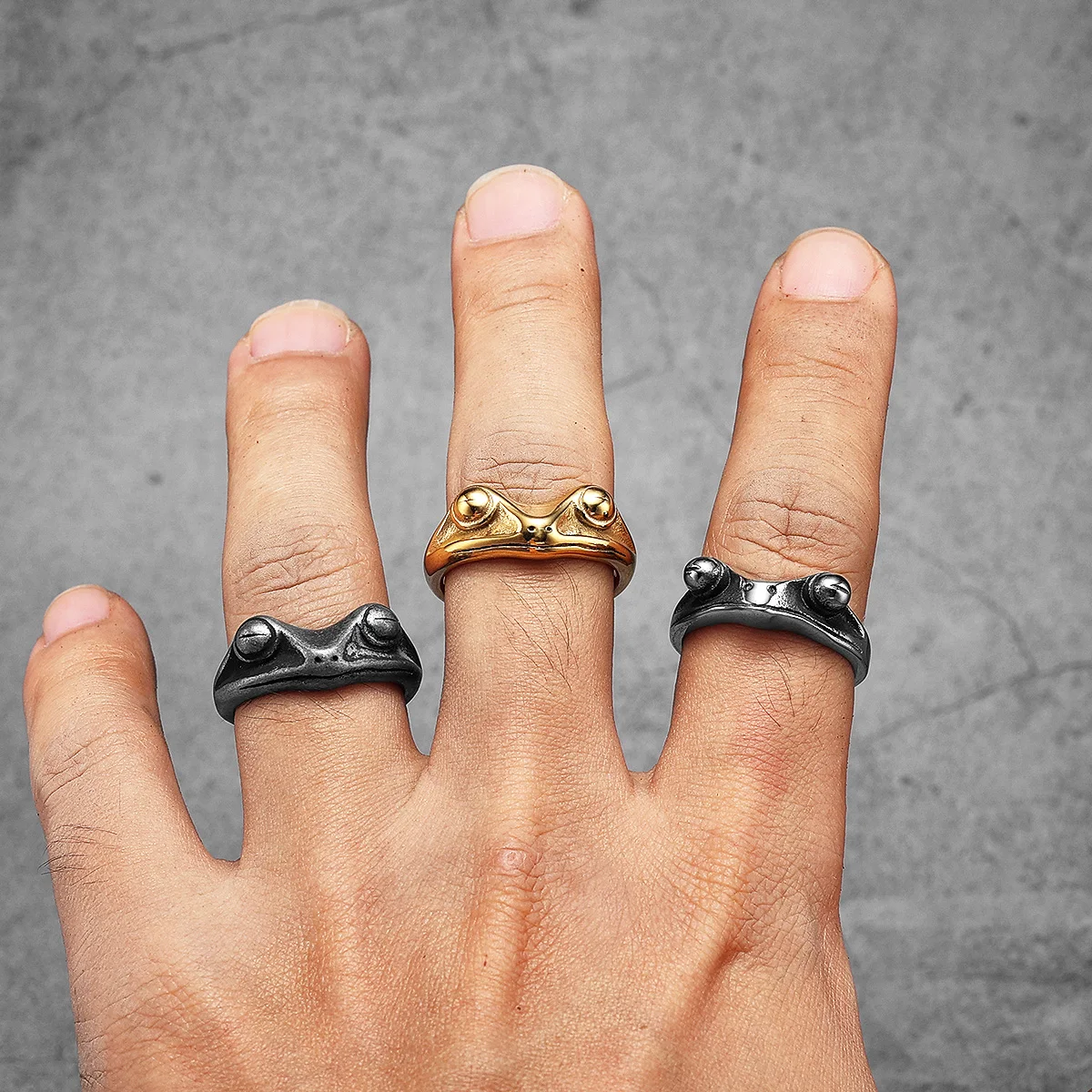 Frog Prince Men Rings Stainles - Vintage Fashion Newtown avis et prix