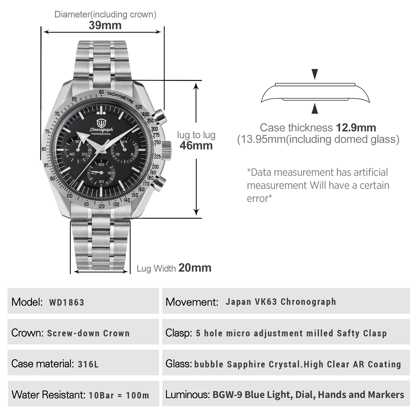 Watchdives WD1863 Mechanical Q - Vintage Fashion In Japan avis et prix