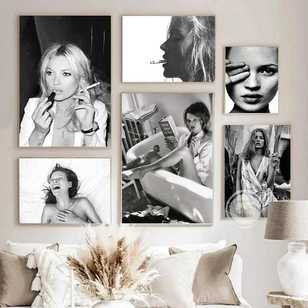 Vintage Sexy Supermodel Kate M - Vintage Fashion Prints For Wall avis et prix