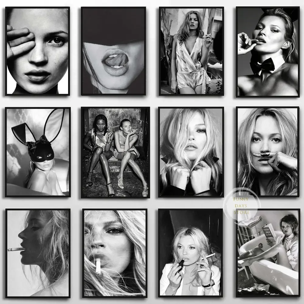 Vintage Sexy Supermodel Kate M - Vintage Fashion Prints For Wall avis et prix