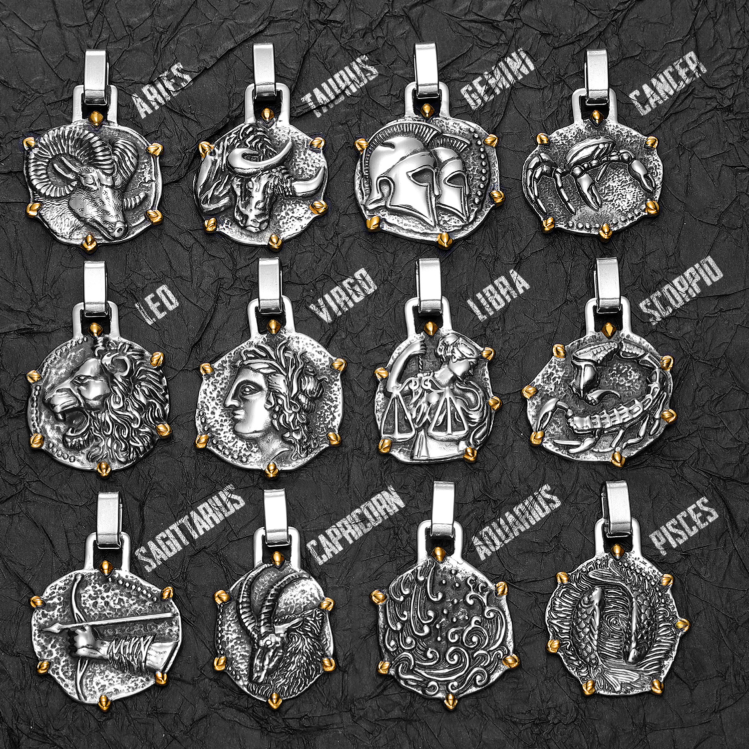 12 Constellation Men Necklaces - Vintage Fashion Newtown avis et prix