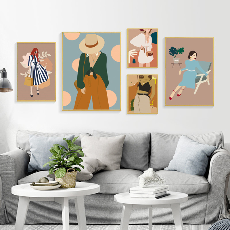 Vintage Girl Fashion Abstract  - Vintage Fashion Prints For Wall avis et prix