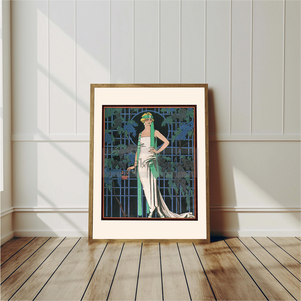 Vintage French Deco Art Illust - Vintage Fashion Prints For Wall avis et prix