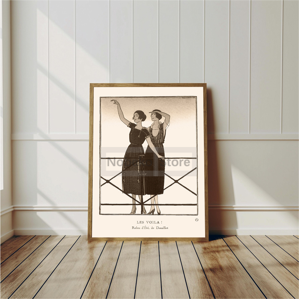 Vintage French Deco Art Illust - Vintage Fashion Prints For Wall avis et prix