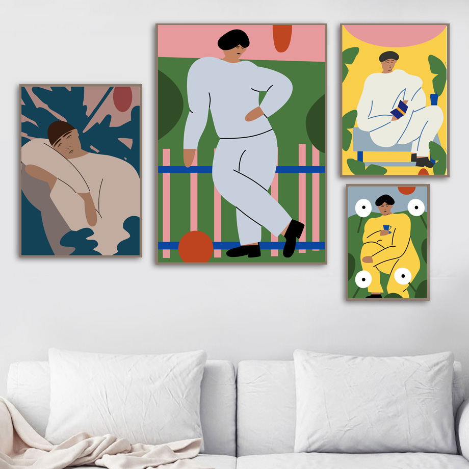 Abstract Vintage Fashion Figur - Vintage Fashion Prints For Wall avis et prix