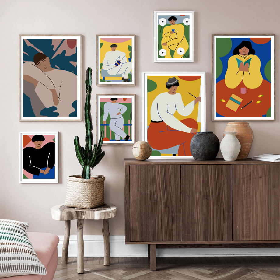 Abstract Vintage Fashion Figur - Vintage Fashion Prints For Wall avis et prix