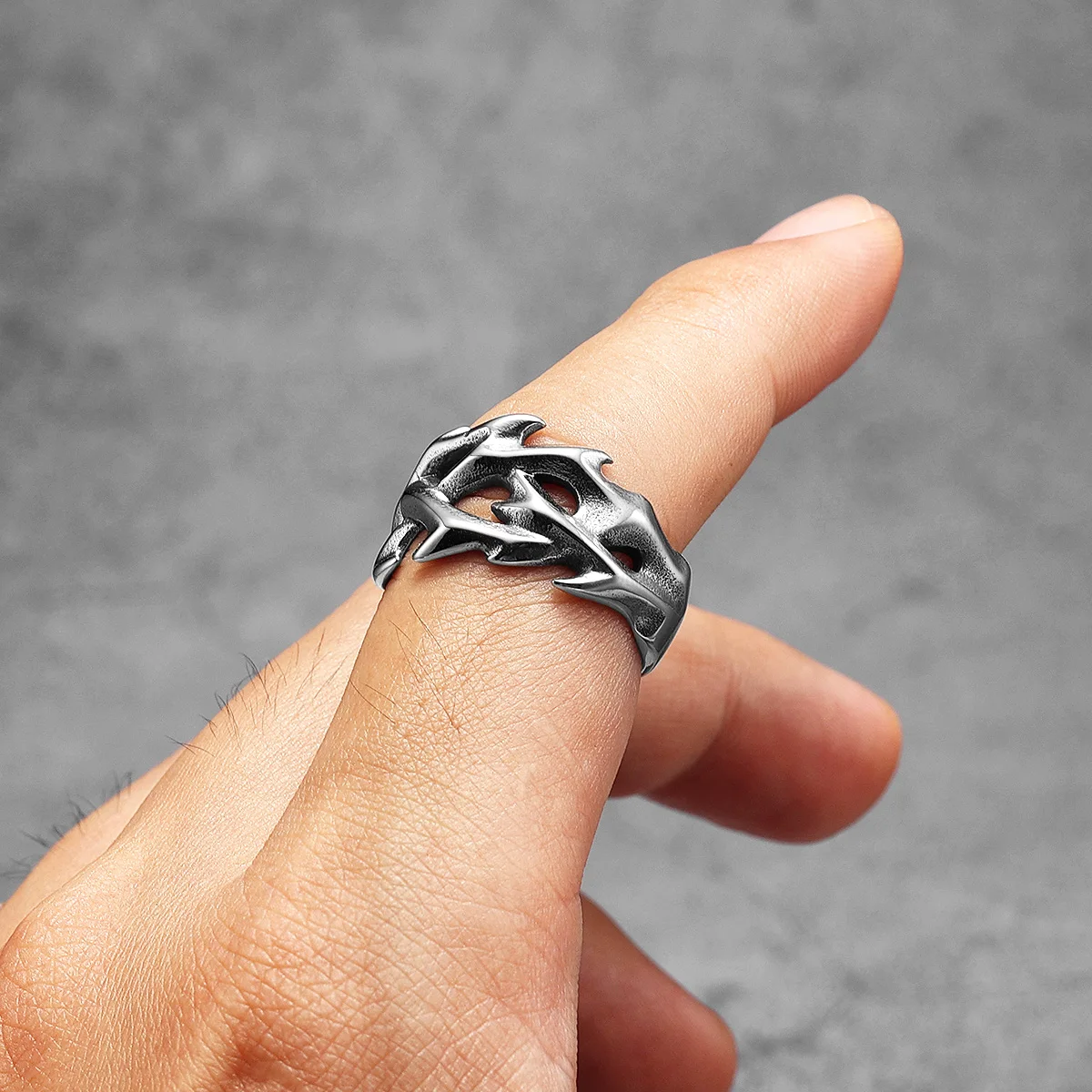 Jesus Thorns Crown Men Rings S - Vintage Fashion Newtown avis et prix
